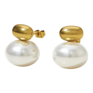 Arete Ovalado con Perla