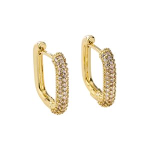 Arracada Rectangular con Circon