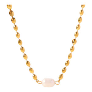 Cadena bolitas con perla