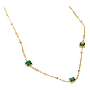 Collar con circonias cuadradas