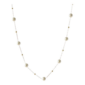 Collar eslabon mini con perlas