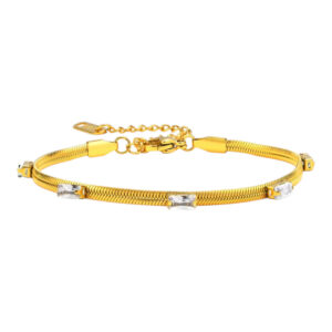 Pulsera snake con inscrustacion de circon